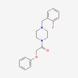 molecular formula C19H21FN2O2 B5857889 1-(2-fluorobenzyl)-4-(phenoxyacetyl)piperazine 
