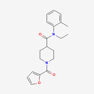 molecular formula C20H24N2O3 B5857890 N-ethyl-1-(2-furoyl)-N-(2-methylphenyl)piperidine-4-carboxamide 