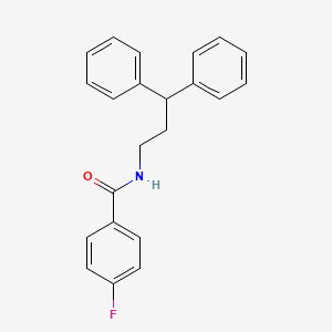 molecular formula C22H20FNO B5857897 N-(3,3-diphenylpropyl)-4-fluorobenzamide 