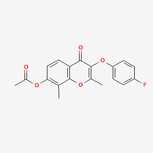 molecular formula C19H15FO5 B5857928 3-(4-fluorophenoxy)-2,8-dimethyl-4-oxo-4H-chromen-7-yl acetate CAS No. 302918-19-0
