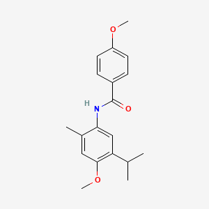 molecular formula C19H23NO3 B5857930 N-(5-isopropyl-4-methoxy-2-methylphenyl)-4-methoxybenzamide 
