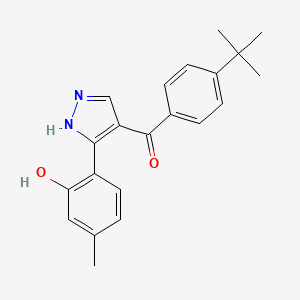 molecular formula C21H22N2O2 B5857934 (4-tert-butylphenyl)[3-(2-hydroxy-4-methylphenyl)-1H-pyrazol-4-yl]methanone 
