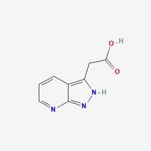 molecular formula C8H7N3O2 B585796 1H-Pyrazolo[3,4-b]pyridine-3-acetic Acid CAS No. 1155847-27-0