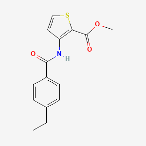 molecular formula C15H15NO3S B5857967 methyl 3-[(4-ethylbenzoyl)amino]-2-thiophenecarboxylate 