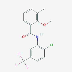 molecular formula C16H13ClF3NO2 B5857972 N-[2-chloro-5-(trifluoromethyl)phenyl]-2-methoxy-3-methylbenzamide 
