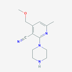4-(methoxymethyl)-6-methyl-2-(1-piperazinyl)nicotinonitrile