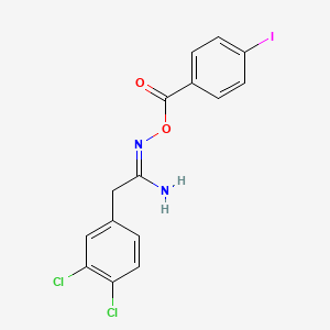 molecular formula C15H11Cl2IN2O2 B5857975 2-(3,4-dichlorophenyl)-N'-[(4-iodobenzoyl)oxy]ethanimidamide 