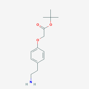 molecular formula C14H21NO3 B058580 Tert-butyl [4-(2-amino-ethyl)-phenoxy]-acetate CAS No. 124499-19-0