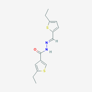 molecular formula C14H16N2OS2 B5858003 5-ethyl-N'-[(5-ethyl-2-thienyl)methylene]-3-thiophenecarbohydrazide 