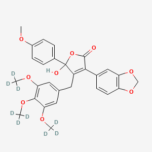 molecular formula C28H26O9 B585802 CI 1020-d9 CAS No. 1346602-45-6