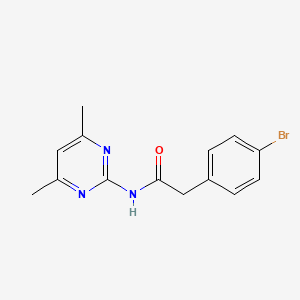 molecular formula C14H14BrN3O B5858020 2-(4-bromophenyl)-N-(4,6-dimethyl-2-pyrimidinyl)acetamide 