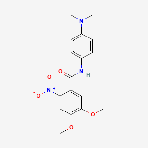 molecular formula C17H19N3O5 B5858063 N-[4-(dimethylamino)phenyl]-4,5-dimethoxy-2-nitrobenzamide 