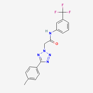 molecular formula C17H14F3N5O B5858129 2-[5-(4-methylphenyl)-2H-tetrazol-2-yl]-N-[3-(trifluoromethyl)phenyl]acetamide 