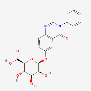 molecular formula C22H22N2O8 B585813 Methaqualone 6-O-|A-D-Glucuronide CAS No. 67982-37-0