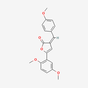 molecular formula C20H18O5 B5858153 5-(2,5-dimethoxyphenyl)-3-(4-methoxybenzylidene)-2(3H)-furanone 