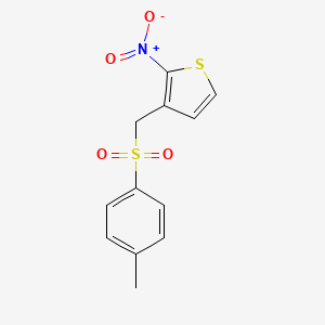 molecular formula C12H11NO4S2 B5858160 3-{[(4-methylphenyl)sulfonyl]methyl}-2-nitrothiophene 