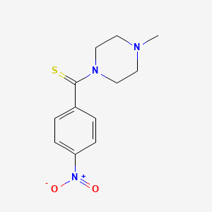 molecular formula C12H15N3O2S B5858170 1-methyl-4-[(4-nitrophenyl)carbonothioyl]piperazine 