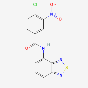 molecular formula C13H7ClN4O3S B5858214 N-2,1,3-benzothiadiazol-4-yl-4-chloro-3-nitrobenzamide 