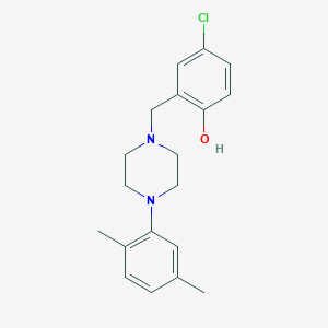 molecular formula C19H23ClN2O B5858245 4-chloro-2-{[4-(2,5-dimethylphenyl)-1-piperazinyl]methyl}phenol 