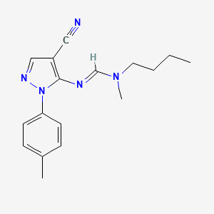molecular formula C17H21N5 B5858252 N-butyl-N'-[4-cyano-1-(4-methylphenyl)-1H-pyrazol-5-yl]-N-methylimidoformamide 