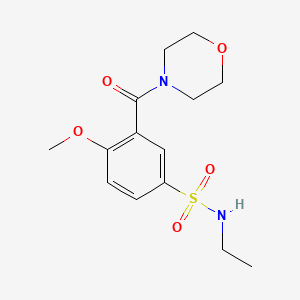 molecular formula C14H20N2O5S B5858269 N-ethyl-4-methoxy-3-(4-morpholinylcarbonyl)benzenesulfonamide 