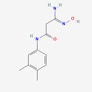 molecular formula C11H15N3O2 B5858275 3-amino-N-(3,4-dimethylphenyl)-3-(hydroxyimino)propanamide 