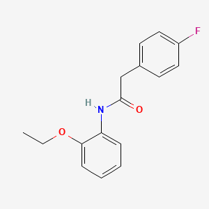 molecular formula C16H16FNO2 B5858290 N-(2-ethoxyphenyl)-2-(4-fluorophenyl)acetamide 