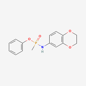molecular formula C15H16NO4P B5858292 phenyl N-(2,3-dihydro-1,4-benzodioxin-6-yl)-P-methylphosphonamidoate 