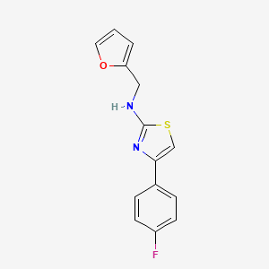 molecular formula C14H11FN2OS B5858294 4-(4-fluorophenyl)-N-(2-furylmethyl)-1,3-thiazol-2-amine 