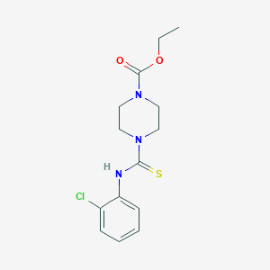 molecular formula C14H18ClN3O2S B5858322 ethyl 4-{[(2-chlorophenyl)amino]carbonothioyl}-1-piperazinecarboxylate 