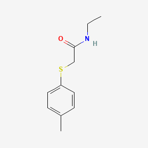 molecular formula C11H15NOS B5858323 N-ethyl-2-[(4-methylphenyl)thio]acetamide 