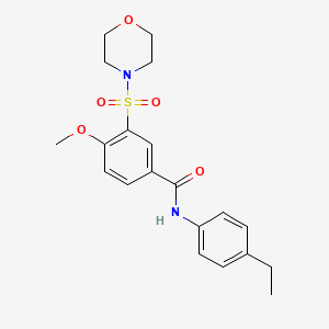 molecular formula C20H24N2O5S B5858340 N-(4-ethylphenyl)-4-methoxy-3-(4-morpholinylsulfonyl)benzamide 