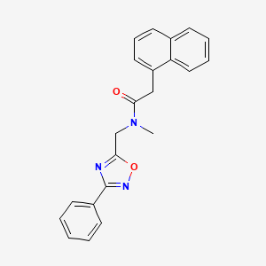 molecular formula C22H19N3O2 B5858341 N-methyl-2-(1-naphthyl)-N-[(3-phenyl-1,2,4-oxadiazol-5-yl)methyl]acetamide 
