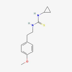 molecular formula C13H18N2OS B5858344 N-cyclopropyl-N'-[2-(4-methoxyphenyl)ethyl]thiourea 