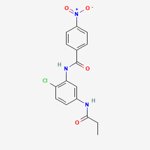 molecular formula C16H14ClN3O4 B5858355 N-[2-chloro-5-(propionylamino)phenyl]-4-nitrobenzamide 
