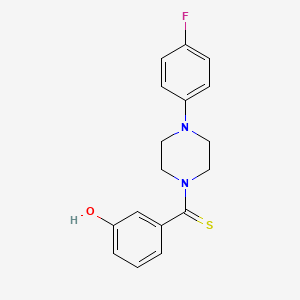 3-{[4-(4-fluorophenyl)-1-piperazinyl]carbonothioyl}phenol