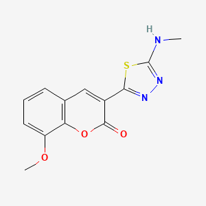 8-methoxy-3-[5-(methylamino)-1,3,4-thiadiazol-2-yl]-2H-chromen-2-one