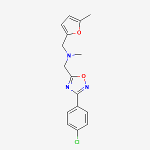 molecular formula C16H16ClN3O2 B5858393 1-[3-(4-chlorophenyl)-1,2,4-oxadiazol-5-yl]-N-methyl-N-[(5-methyl-2-furyl)methyl]methanamine 