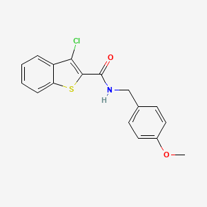 molecular formula C17H14ClNO2S B5858394 3-chloro-N-(4-methoxybenzyl)-1-benzothiophene-2-carboxamide 