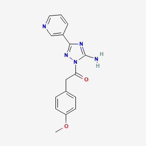 molecular formula C16H15N5O2 B5858398 1-[(4-methoxyphenyl)acetyl]-3-(3-pyridinyl)-1H-1,2,4-triazol-5-amine 