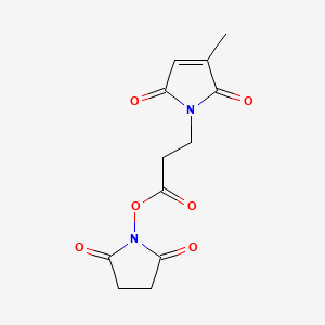 molecular formula C12H12N2O6 B585840 3-(Methylmaleimido)propionic Acid N-Succinimidyl Ester CAS No. 1346601-58-8