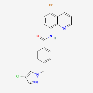 molecular formula C20H14BrClN4O B5858402 N~1~-(5-BROMO-8-QUINOLYL)-4-[(4-CHLORO-1H-PYRAZOL-1-YL)METHYL]BENZAMIDE 