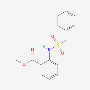 molecular formula C15H15NO4S B5858421 methyl 2-[(benzylsulfonyl)amino]benzoate 