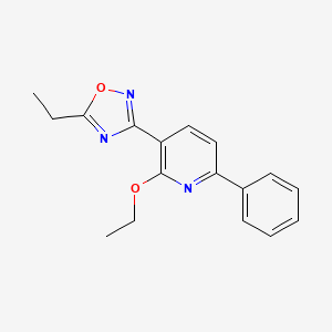 molecular formula C17H17N3O2 B5858438 2-ethoxy-3-(5-ethyl-1,2,4-oxadiazol-3-yl)-6-phenylpyridine 