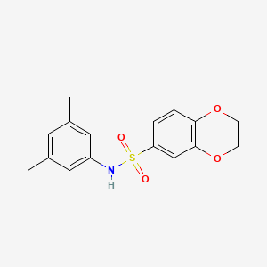 molecular formula C16H17NO4S B5858446 N-(3,5-dimethylphenyl)-2,3-dihydro-1,4-benzodioxine-6-sulfonamide 