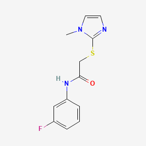 molecular formula C12H12FN3OS B5858450 N-(3-fluorophenyl)-2-[(1-methyl-1H-imidazol-2-yl)thio]acetamide 
