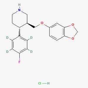 molecular formula C19H21ClFNO3 B585846 rac-Paroxetine-d4 Hydrochloride CAS No. 1217683-35-6