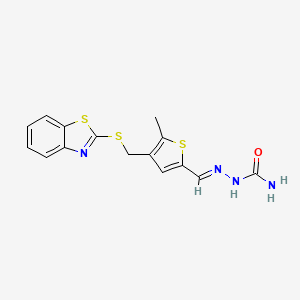 4-[(1,3-benzothiazol-2-ylthio)methyl]-5-methylthiophene-2-carbaldehyde semicarbazone