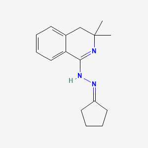 molecular formula C16H21N3 B5858471 3,3-dimethyl-3,4-dihydro-1(2H)-isoquinolinone cyclopentylidenehydrazone 