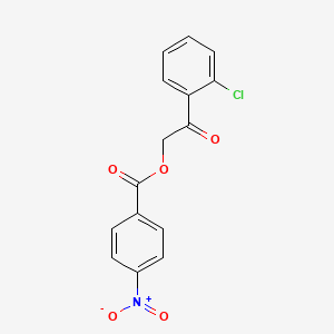 molecular formula C15H10ClNO5 B5858495 2-(2-chlorophenyl)-2-oxoethyl 4-nitrobenzoate 